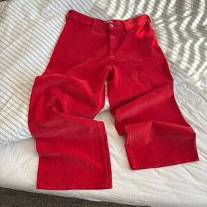 Size 10 high rise sailor wide leg corduroy pants